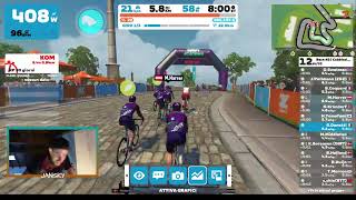 Zwift Academy 2023  Race 2  Cobbled Climbs [upl. by Yerggoeg]