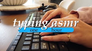 write with me typing asmr  relaxing keyboard sounds ONE HOUR NO TALKING [upl. by Nadda300]