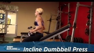 Incline Dumbbell Press  Chest Exercise  Bodybuildingcom [upl. by Shaum]