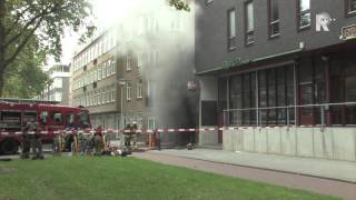 Rotterdams hotel ontruimd na brand VIDEO [upl. by Leda]