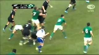 Cian Healy runs over Richie McCaw [upl. by Rubia662]