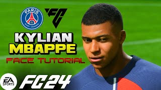 EA FC 24 KYLIAN MBAPPE FACE TUTORIAL CREATION LOOKALIKE  PRO CLUBS amp CAREER MODE [upl. by Eudosia]