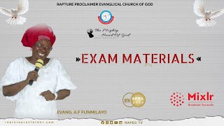 EXAM MATERIALSA VERY POWERFUL MESSAGE FOR SERIOUS DISCIPLES OF JESUS CHRIST [upl. by Asseret82]