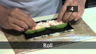 How To Make A California Roll Uramaki [upl. by Rebmit19]