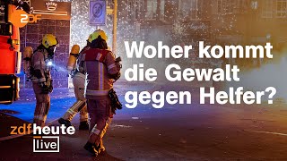 Angriffe auf Polizei Feuerwehr und Sanitäter in der Silvesternacht  ZDFheute live [upl. by Nitreb]