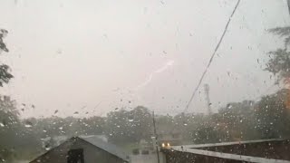 Crazy Thunderstorm With Lightning  Saratoga Springs NY 7132023 [upl. by Griffis]