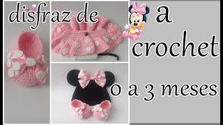 disfraz de minnie mouse a crochet para bebe [upl. by Erapsag]