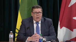 Sask premier to end provinces vaccine mandate reacts to Ottawa protest – January 31 2022 [upl. by Romeu981]