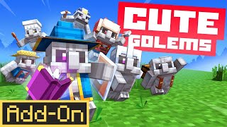 Cute Golems  Minecraft Marketplace Addon  Showcase [upl. by Ayatal]