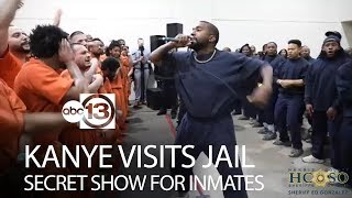 Kanye West performs for inmates inside Houston jail [upl. by Winifred]