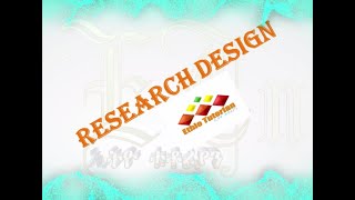 Research Designs Part 1 of 3 Quantitative Research Designs ሪሰርች ዲዛይን  ክፍል አንድ [upl. by Love58]