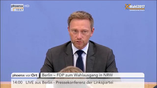 Landtagswahl NordrheinWestfalen Pressekonferenz mit Christian Lindner [upl. by Nosille]