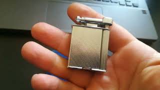 Pàrker Beacon Petrol lighter  Dunhill subsidiary Silver Plated 193040 [upl. by Yddor]