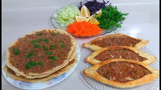 Evde Lahmacun ve Kıymalı Pide Nasıl YapılırFırın vs Ocakta Lahmacun Yapımı Harika Lezzetler Tarifi [upl. by Kcirdek]