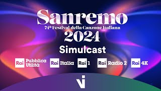 Sanremo 2024  Serata Finale  Come i canali Rai si uniscono in simulcast [upl. by Yehudit]