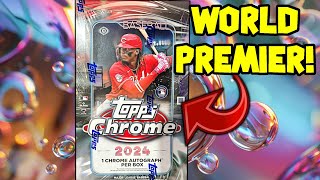 NEW RELEASE 2024 TOPPS CHROME HOBBY BOX BASEBALL CARDS [upl. by Nosle]