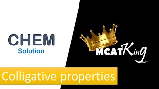 Colligative properties of solutions  MCAT [upl. by Neelrac]