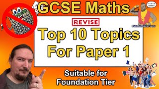 GCSE Maths Paper 1  Top 10 Topics Revise NonCalc Foundation Predicted November 2024  AQA Edexcel [upl. by Gilbart]