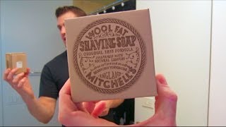 Mitchells Wool Fat Shaving Soap  Shave Review [upl. by Hcirdeirf]