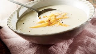 Easy Cauliflower Cheddar Soup  2014 Milk Calendar [upl. by Qifahs]