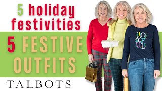 5 Casual Holiday Outfits from Talbots  Holiday Outfits for Women Over 40 [upl. by Franciscka]