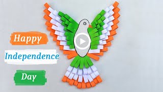 How to make paper pigeon  3D paper bird  Independence day craft [upl. by Annmarie]