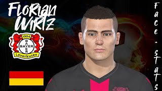 COMO CREAR A FLORIAN WIRTZ EN PES 2018  HOW TO CREATE  FACE Y STATS 2023  COMO FAZER [upl. by Asik]