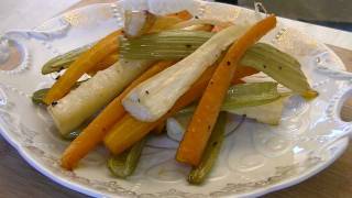 RECIPE HONEY ROASTED VEGETABLES [upl. by Eelannej]