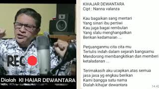 Karaoke KI HAJAR DEWANTARA CiptNanna Valanza [upl. by Robet]