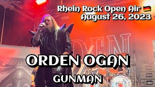 Orden Ogan  Gunman Rhein Rock Open Air Monheim🇩🇪 August 26 2023 LIVE HDR 4K [upl. by Haseefan]