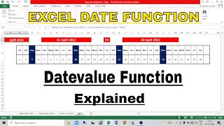 Datevalue Explained  Excel Date Function  Excel Datevalue Function  Datevalue Function in Excel [upl. by Letty]