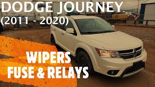 Dodge Journey  FRONT WINDSHIELD WIPERS FUSE AND RELAY LOCATION 2011  2020 [upl. by Annaj]