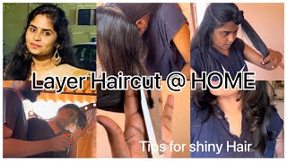 Layer CuT  HOME  Complete Hair CARE Tips 💇‍♀️ haircare haircut stepcut [upl. by Seabrooke]