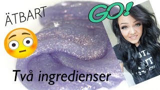 Ätbart slime  bara två ingredienser utan lim amp linsvätska ✨ [upl. by Nireves]