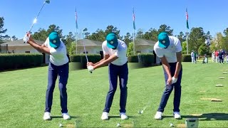 Tony Finau Golf Swing  IRON SEQUENCE  Full Speed  SLOW MOTION [upl. by Hylan14]