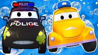 Le lavage Auto de TOM la DEPANNEUSE et Matt la VOITURE de POLICE  Dessins ANIMES pour les ENFANTS [upl. by Aronoh]