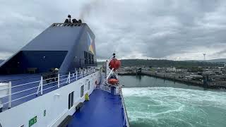 Aboard MV European Causeway Departing Larne 5524 [upl. by Aneral]