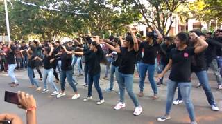 Pondicherry University Vanicom 2017 Flashmob [upl. by Haelat564]