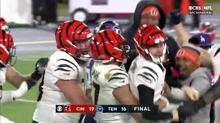 Better with Titanic Music Cincinnati Bengals Evan McPherson Nails 52Yard Game Winning FG vs Titans [upl. by Atiekal]