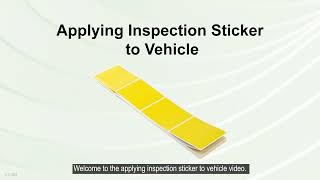 Applying Inspection Sticker to Vehicle [upl. by Helene800]