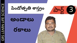 పిండోత్పతి శాస్త్రంtypes of eggs Zoology [upl. by Ennovoj]