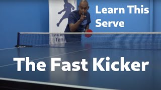 Learn the Fast Topspin Kicker Serve  Table Tennis  PingSkills [upl. by Sialac540]