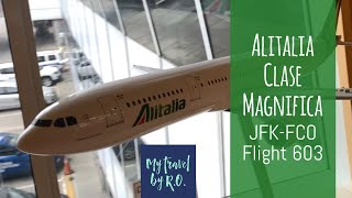 Alitalia Clase Magnifica New York a Rome Fiumicino Flight 603 [upl. by Ives]