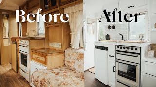 20 year old caravan renovation for only £400 Getting ready to move in amp start clearing our land [upl. by Ahsatniuq]