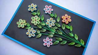 Mothers day  Quilling Flower  How to make Quilling Flowers  Quilling for Beginners  DIY 💚 [upl. by Ybeloc]