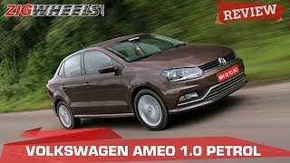 Volkswagen Ameo 1Litre Petrol review  Slow but nice  ZigWheelscom [upl. by Anitnuahs]