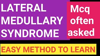 Lateral Medullary syndrome  MCQ amp mneumonic [upl. by Yerfej]