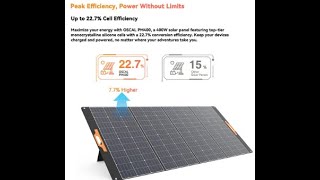 Blackview Oscal PM400 400W Foldable Solar Panel Adjustable Kickstand 227 Solar Conversion EU9NL [upl. by Meehyrb]