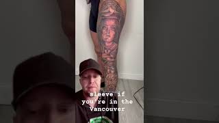 Outer leg sleeve tattooartist artist tattooer newtattoo tattoartist tattooist tattoocollector [upl. by Nicholl]