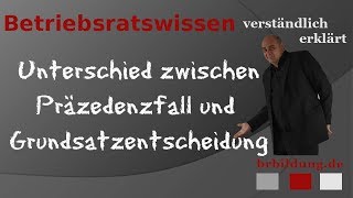 Unterschied zwischen Präzedenzfall und Grundsatzentscheidung [upl. by Yousuf]